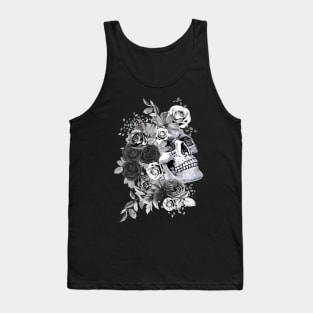 floral skull Tank Top